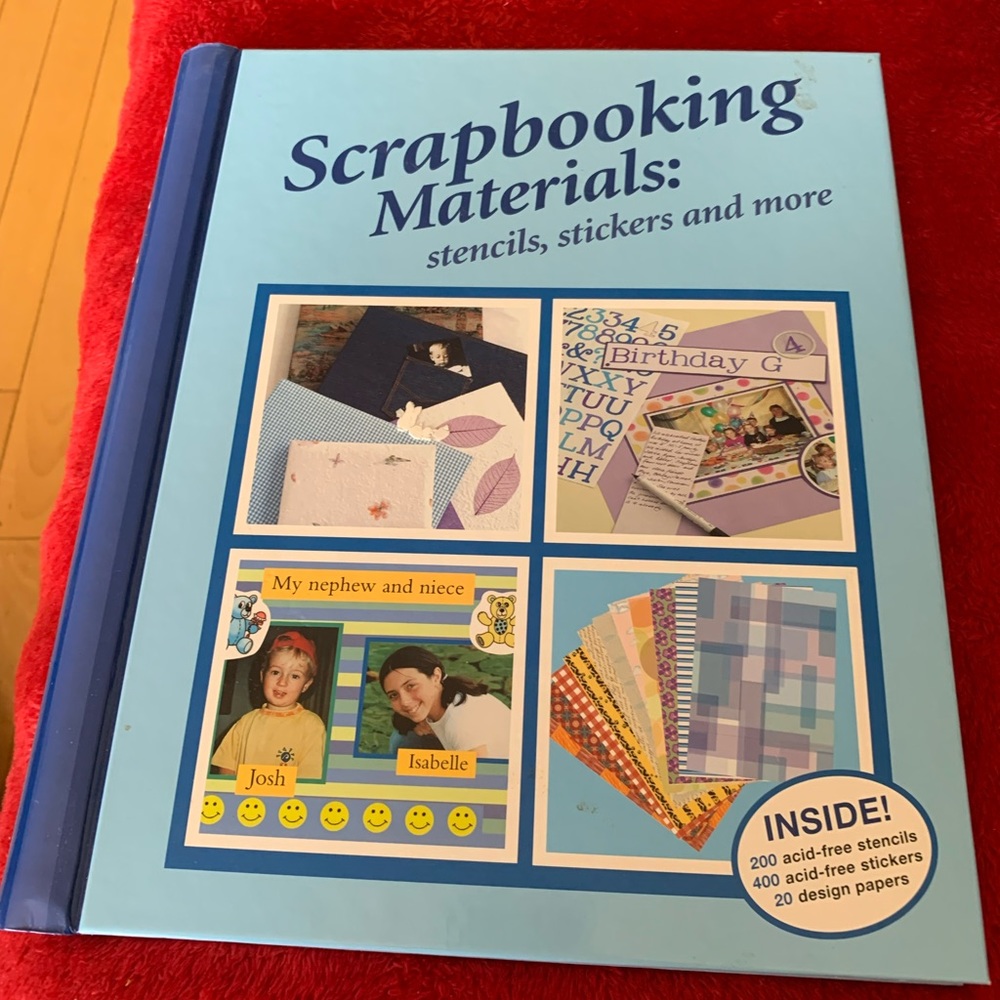 Book- Scrapbooking Materials:stencils, stickers and more